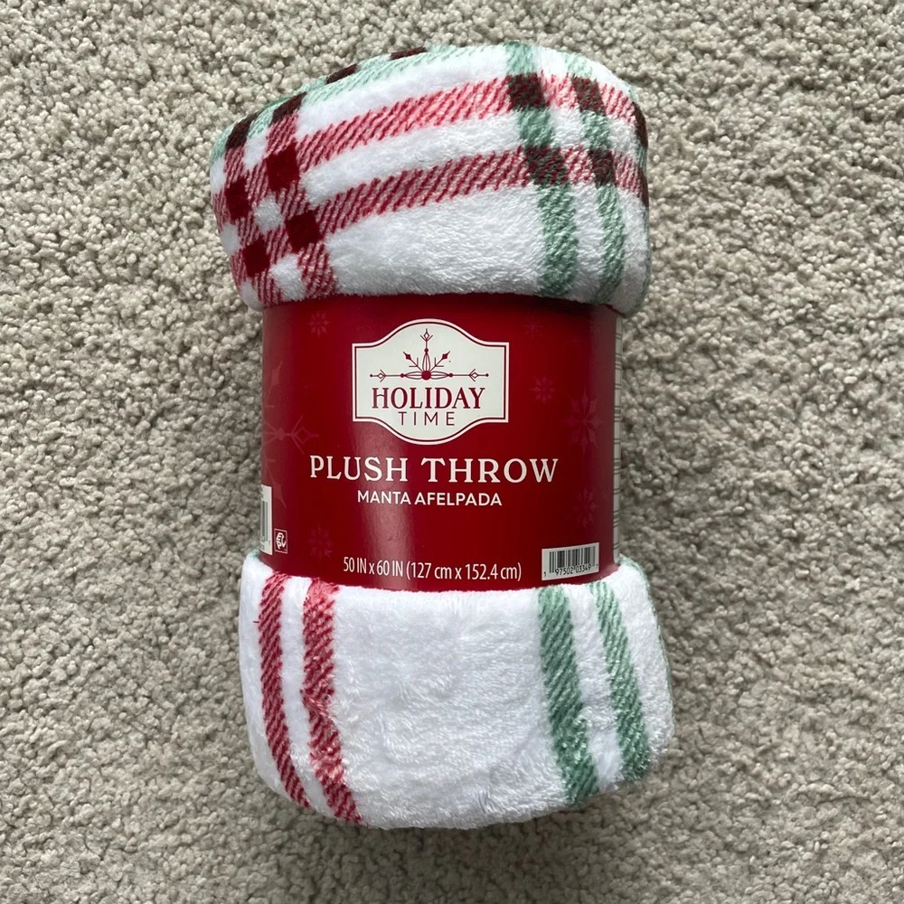 Holiday Time Printed Plush Throw Fuzzy Blanket 50x60